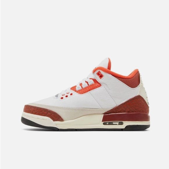 Nike Air Jordan 3 Retro SE Dunk on Mars (GS) DV7028-108 White/Orange SZ 7Y - Picture 3 of 12
